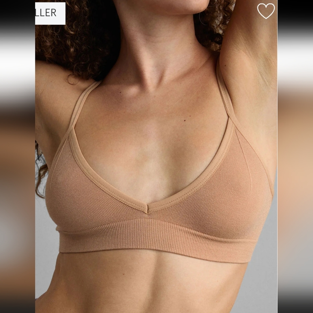 LUNYA SEAMLESS MODAL BARE BRALETTE /SIZE:MEDIUM , SMALL/COLOR:HUSHED TAN ,